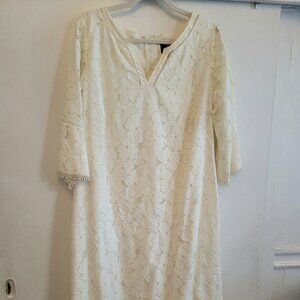 Adrianna Papell Eyelet Shift Dress